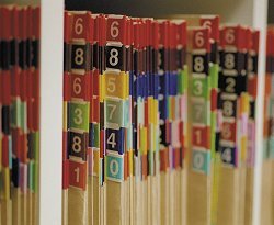 Health record files on a shelf