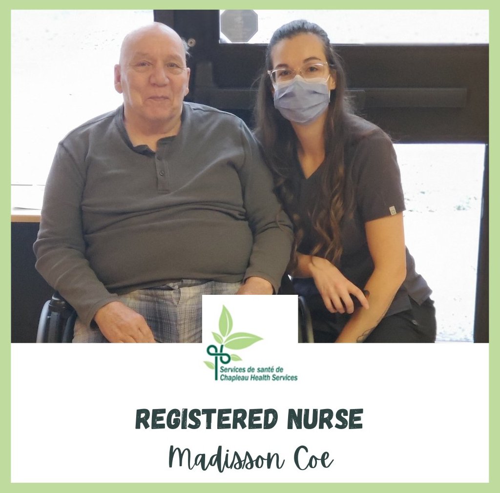 Madisson Coe with a patient