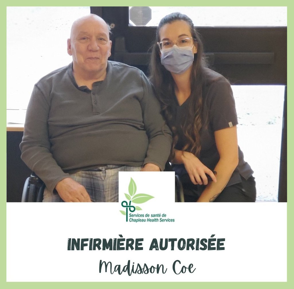 Madisson Coe with a patient