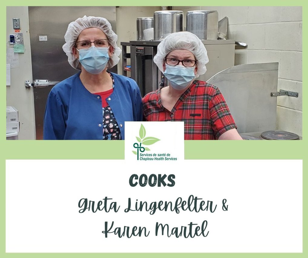 Cooks Greta and Karen working in the kitchen